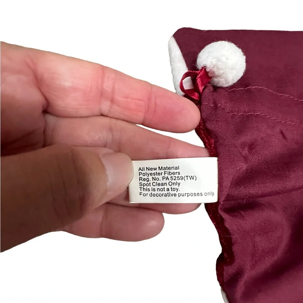 Santa Drawstring Gift Bags 3 Piece Set